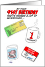 Humorous 91st Birthday Card -Old age milestones. card