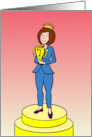 A trophy to the champion of Administrative Professional’s Day female card