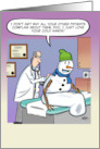 Snowmen Love Cold Doctor Hands card