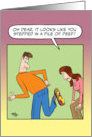 Funny Easter card - Man steps in a pile of Peep card