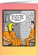 Prison couples in jail- Happy Anniversary to a couple card
