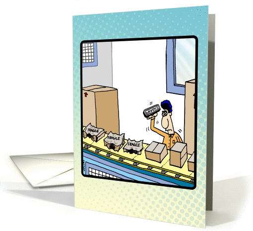 Hard day at work cartoon- sending encouragement fragile... (1287618)