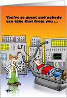 Funny birthday card for him - Mad scientist birthday machine! card