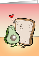 Valentine Let’s Guac and Roll card