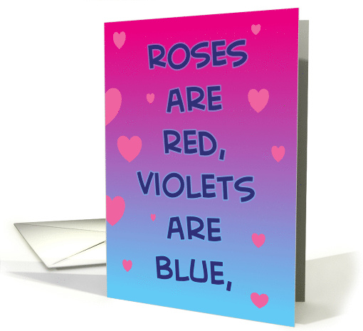 Bad poetry for my Valentine's Day sweetheart card (1774264)