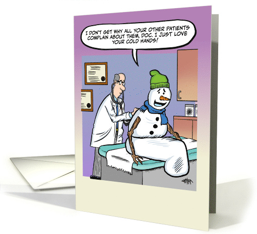Snowmen Love Cold Doctor Hands card (1804144)