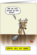 Rudolph Calls Tech Support card