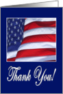 Waving Flag Thank You Armed Forces Day card