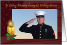 In Loving Memory military holiday season customizable card