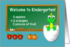 Back to school Welcome to Kindergarten card