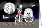 Congratulations Mr. and Mrs. Skeleton Halloween Anniversary card
