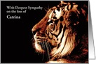 Deepest Sympathy Loss of Zoo Animal Tiger card