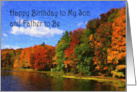 Happy Birthday Son and Father to Be autumn scene card