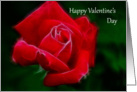 Happy Valentine’s Day fractal red rose flower card