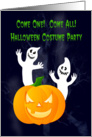 Halloween Costume Party invitation ghosts spooky pumpkin card