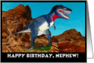 Happy Birthday, Nephew dinosaur Tyrannosaurus Rex card