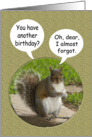 Happy Birthday squirrel humor card