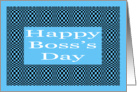 Happy Boss’s Day wild blue design card