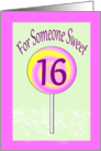 sweet sixteen candy card