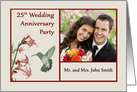 25th Wedding Anniversary Party photo card
