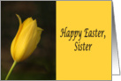 Happy Easter Sister yellow tulip card