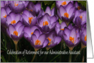 Celebration of Retirement Administrative Assistant Invitation crocus card