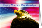 Happy Veterans Day Gramdpa flag Bald Eagle card