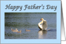 Happy Father’s Day swan and cygnets from your children card