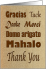 Happy National Thank You Day several languages card