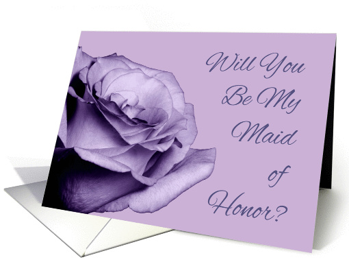 Purple Rose Be My Maid of Honor best friend wedding party... (1019929)