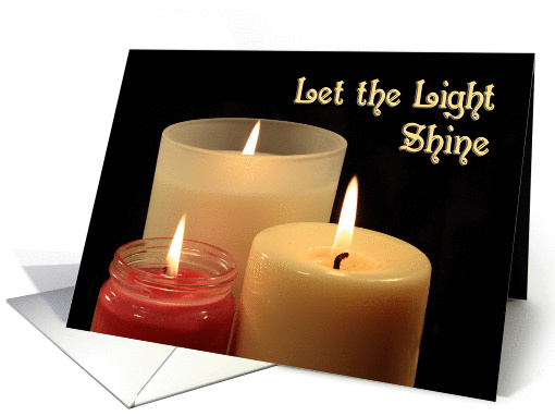 In Loving Memory lit candles remembrance of death card (1041895)