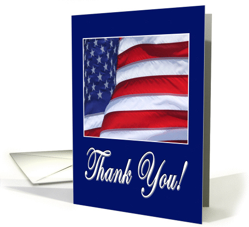 Waving Flag Thank You Armed Forces Day card (1071899)