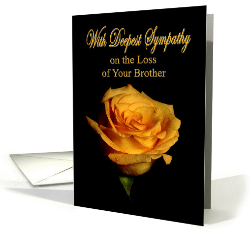 With Deepest Sympathy loss of Brother rose card (1119812)