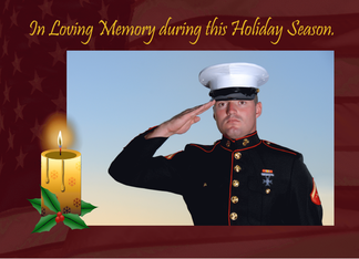 In Loving Memory military holiday season customizable card