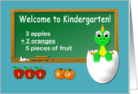 Back to school Welcome to Kindergarten card