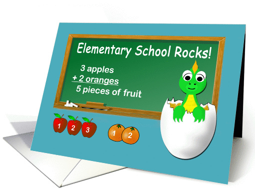 First Day of Elementary School baby dragon card (1149696)