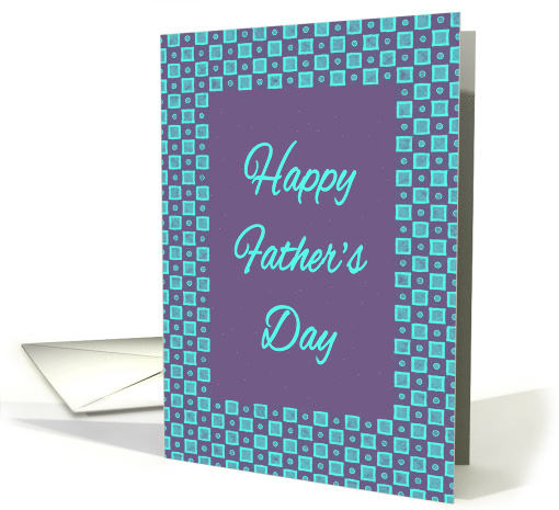 Happy Father's Day blue and purple square pattern from... (1154044)