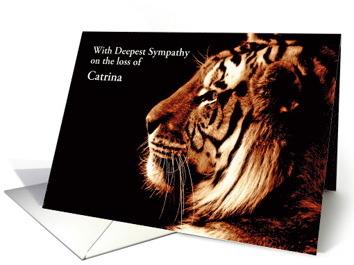 Deepest Sympathy Loss of Zoo Animal Tiger card (1466776)