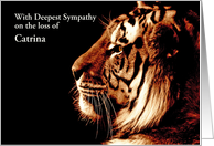 Deepest Sympathy Loss of Zoo Animal Tiger card
