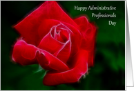 Happy Administrative Professional’s Day red rose card