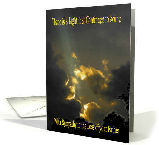 Sympathy father sun beams coming through clouds card (480041)