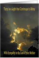 Sympathy mother sun beams coming through clouds card