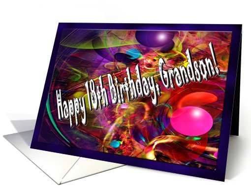 Happy 18th Birthday Grandson card (704105)