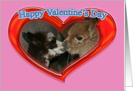 Happy Valentine’s Day heart alpaca card