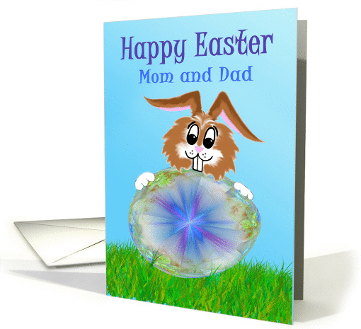 Happy Easter bunny Mom and Dad card (772831)