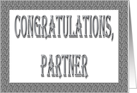 Congratulations Partner card