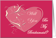 Will you be my bridesmaid card