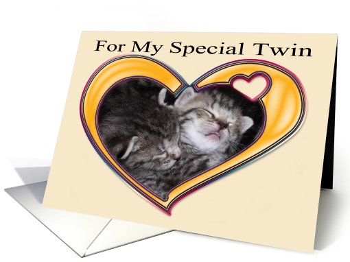For My Special Twin kittens card (821148)