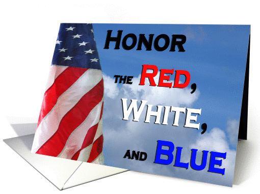 Honor the Flag United States card (832070)