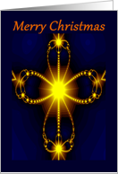 Merry Christmas digital art fractal cross card